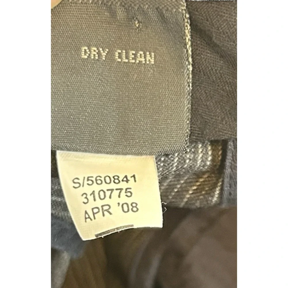 Banana Republic Mens Wool/Poly Dress Pants Gray Stripe Sz 36x34 (actual 35x33.5)